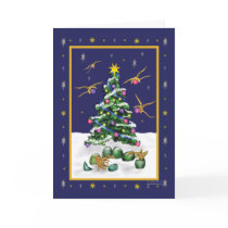 Baby Yellow Dragons Christmas Card