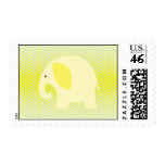 Baby Yellow Elephant on Yellow Postage
