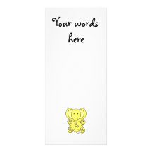 Baby yellow elephant personalized rack card