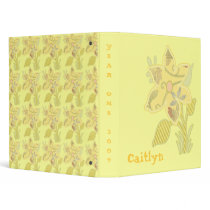 Baby Yellow Floral Binder