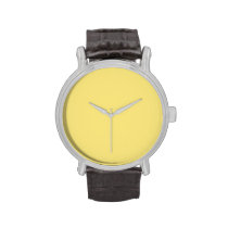 Baby Yellow Personalized Trend Color Background Wristwatch at  Zazzle