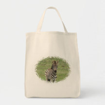 Baby Zebra Grocery Tote Bag
