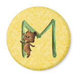 BabyBear Toon Monogram M Magnet