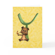 BabyBear Toon Monogram Y Greeting Cards