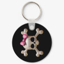 Babydoll goth skull Keychain by PauloRodrigues Babydoll goth skull Keychain