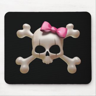 Babydoll goth skull Mousepad mousepad