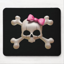 Babydoll goth skull Mousepad