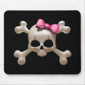 Babydoll goth skull Mousepad