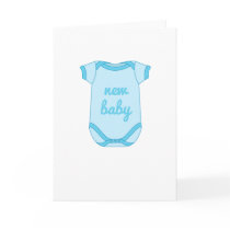 Babygro in Blue New Baby  Card