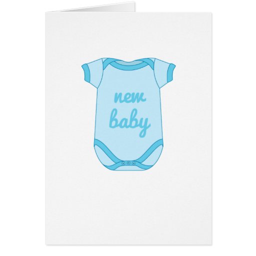 Babygro in Blue New Baby  Card