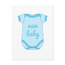 Babygro in Blue New Baby  Post Card