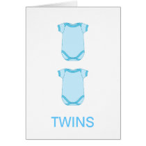 Babygro in Blue Twins Card