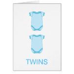 Babygro in Blue Twins Card