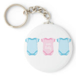 Babygro in Pink and Blue New Baby Key Chain
