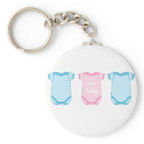 Babygro in Pink and Blue New Baby Key Chain