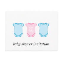 {Babygro in Pink and Blue New Baby Post Card