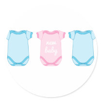 Babygro in Pink and Blue New Baby Stickers
