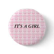 Babygro in Pink It's a Girl Button Badge