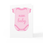 Babygro in Pink New Baby Card