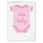 Babygro in Pink New Baby Card