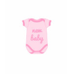 Babygro in Pink New Baby Fitted Tee Shirt