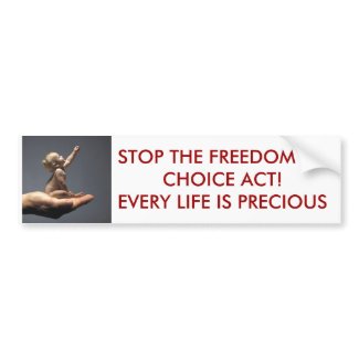BabyinHand BUMPER STICKER, STOP FOCA bumpersticker