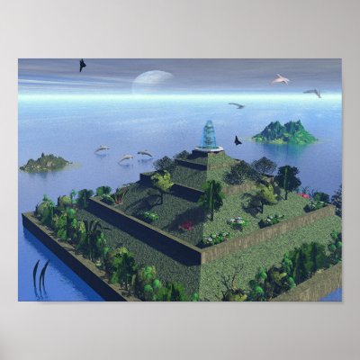Babylon Gardens Print by woohoo76