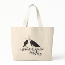 Babylon hostile tote bags