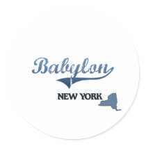 Babylon New York City Classic Round Stickers