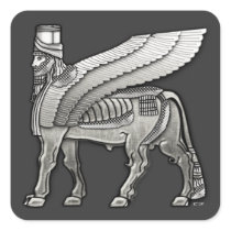 Babylonian Winged Bull Lamassu Stickers