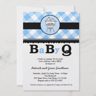 BaByQ BBQ Baby Shower Invitations