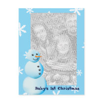 Baby's 1 Christmas Snowman postcards