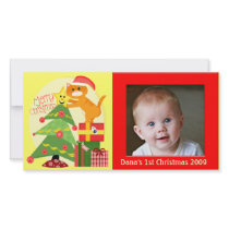 Baby's 1st Cat Lover Christmas Photo Card photo cards by jamiecreates1 Baby's 1st Cat Lover Christmas Photo Card photo cards