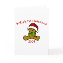 Baby's 1st Christmas 2009 (Teddy Bear) cards by LushLaundry Baby's 1st Christmas 2009 (Teddy Bear) cards