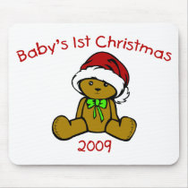 Baby's 1st Christmas 2009 (Teddy Bear) Mouse Pad