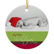 Baby's 1st Christmas Custom Ornament (green)