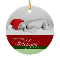 Baby's 1st Christmas Custom Ornament (red)
