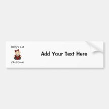 Baby's 1st Christmas (girl) Bumper Sticker