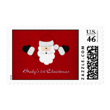Babys 1st Christmas Postage Stamp