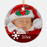Baby's 1st Christmas Red Snowflake Ornament