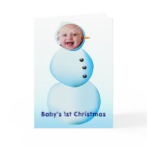 Baby's 1st Christmas Snowman Frame cards