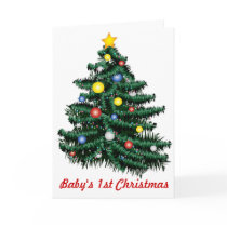 Baby's 1st Christmas Tree cards