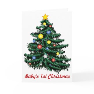 Baby's 1st Christmas Tree card
