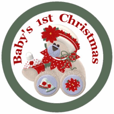 Baby's 1st Christmas Tree Ornament Photo Cut Outs by CowPieCreek