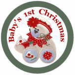 Baby's 1st Christmas Tree Ornament Photo Cut Outs