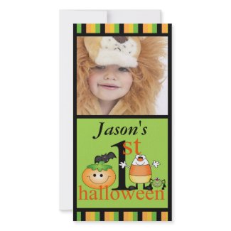 Baby's 1st Halloween Photo Card photocard