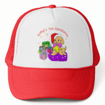 Baby's 1st hristmas trucker hat
