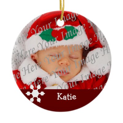 Baby&#39;s 2nd Christmas Red Snowflake Ornament