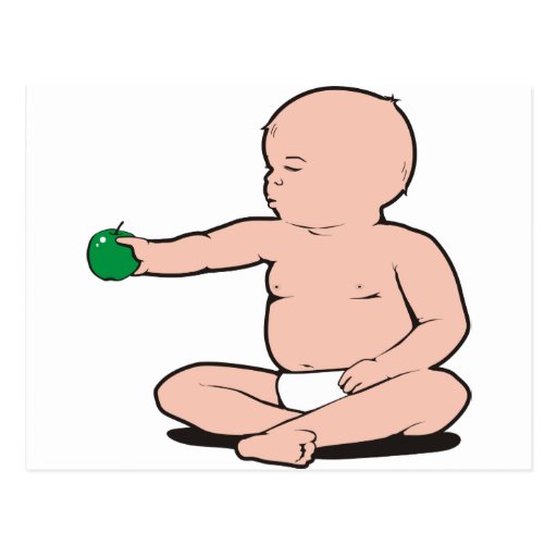 babys_arm_holding_apple_post_card-r0836c