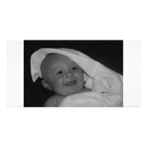 Baby's bath Time Custom Photo Card